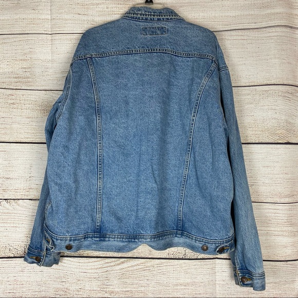 Lee Jean Jacket Vintage Authentic Apparel XL Mens BLESSING OF THE BIKES XL - Picture 5 of 7